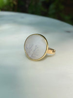 Lg Dendritic Agate Gold Ring
