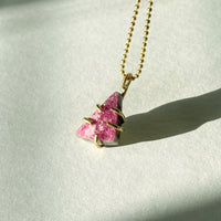 Pink druzy pendant