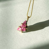 Pink druzy pendant