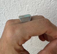 Square Signet Ring - Royston Turquoise - Size 9