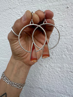 Agate Triangle Hoops