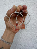 Agate Triangle Hoops