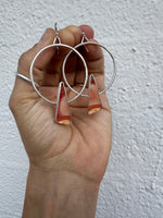 Agate Triangle Hoops