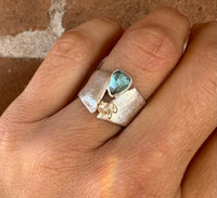 Blue Tourmaline Ring, Size 7