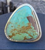 Royston Turquoise Soft Triangle Ring, Size 8.25