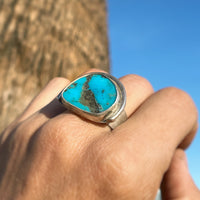 Kingman Turquoise Ring, Size 11.75
