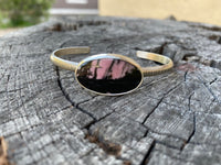 Rhodonite + Sterling Cuff