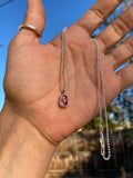 Pink Tourmaline and Sterling Silver