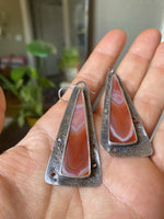 Banded Agate Triangle Earrings