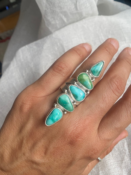 Five-stone Turquoise Ring