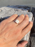 Square Moon Face Ring