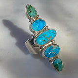 Five-stone Turquoise Ring, Size 8.75