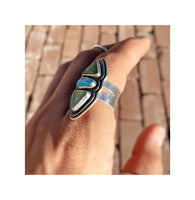 Chrysoprase & Turquoise Ring