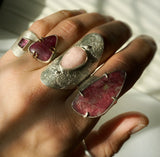 Pink Opal shield Ring