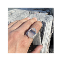 Dendritic Agate Ring with 14K Accents