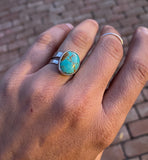 Tyrone Turquoise Oval Ring