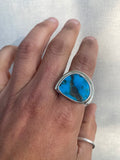 Large Band Campitos Turquoise Ring