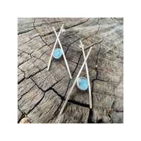 Aquamarine X earrings