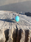Blue Turquoise Solitaire Ring