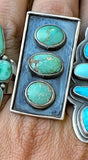 Multi stone turquoise rings