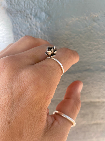 Sterling Succulent Ring
