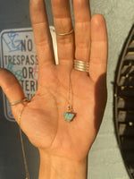 Triangle Boulder Opal and 18K Necklace