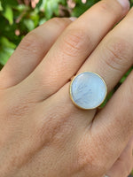 Lg Dendritic Agate Gold Ring