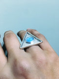 Aquamarine Triangle Ring